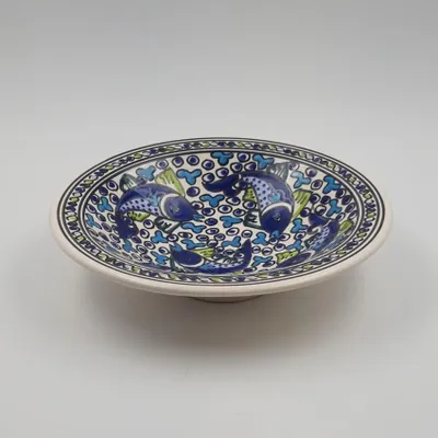 Image de Plat Tebsi Poissons Bleus - D 27 cm
