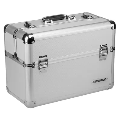 Produktbild von Werkzeukkiste Beautycase Angelkoffer silber 24 Liter Ziharmonikafach - Silber