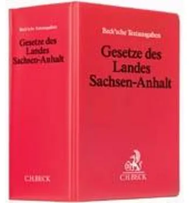 Produktbild von Gesetze des Landes Sachsen-Anhalt (ohne Fortsetzungsnotierung). Inkl. 65. Ergänzungslieferung