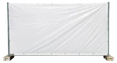 Produktbild von Bauzaunplane weiß 150g/m² 3,41 x 1,76 m -