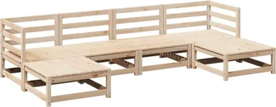 Produktbild von vidaXL 6-tlg. Garten-Sofagarnitur Massivholz Kiefer