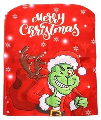 Immagine prodotto di Verk 26266 Copri sedia Grinch di Natale, rosso