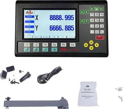 Obrázek produktu pro 2-osá sada LCD DRO, podpora 19 jazyků, přesnost 0,005 mm , GCS909-2 LCD DRO