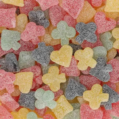 Image de De Bron Gomme de fruit acide en poker sans sucre 1000g