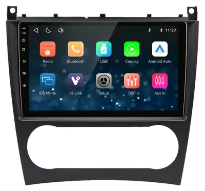 Produktbild von 9 Zoll Plug & Play Autoradio für Mercedes-Benz C-Klasse W203 2004-2007 CarPlay Android Auto Bluetooth Navigation Lenkradsteuerung Linux