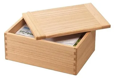 Zdjęcie produktu dla Pudełko drewniane do przechowywania paulownia z pokrywką na prezent