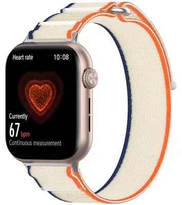 Produktbild von Für Honor Watch 5 Nylon Elastisches Schnallen Klettverschluss Ersatz Armband Weiß