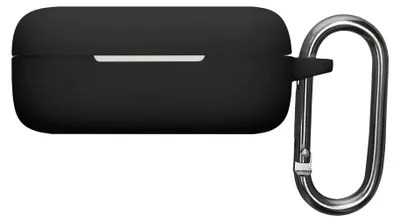 Produktbild von kwmobile Schutzhülle für Huawei FreeArc Hülle - TPU Silikon Case für Kopfhörer Ladecase - stoßfestes Cover mit Karabiner - Schwarz