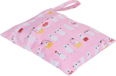 Obrázok produktu pre Prebaľovacia taška na mokré a suché plienky, dvojitý zips, roztomilý vzor, na cesty, prenosná taška na plienky č. 4
