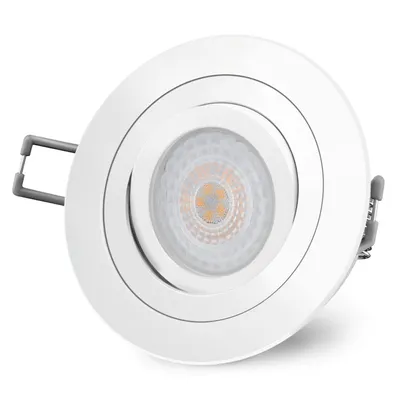 Produktbild von SSC-LUXon RF-2 LED Einbaustrahler ultra flach 4W neutralweiß mit fourSTEP Dimmen ohne Dimmer - Downlight weiss 230V schwenkbar