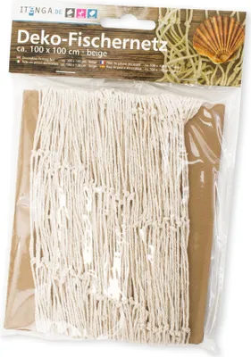 Produktbild von itenga Fischernetz 100x100cm natur DekoFischernetz 1mx1m