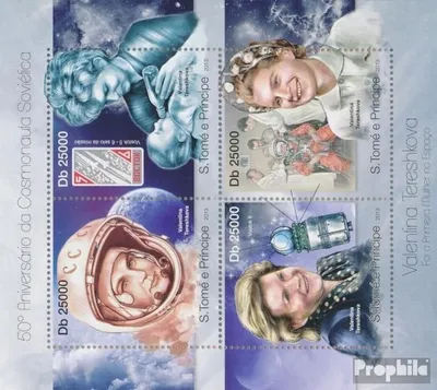 Produktbild von Briefmarken Sao Tome e Principe 2013 Mi 5021-5024 Kleinbogen (kompl. Ausgabe) postfrisch Walentina Tereschkowa