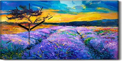 Produktbild von Dekor Leinwand Uhr Wandbilder Geräuschlos Kunstdruck 60x30 - schwarze Hände