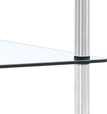 Obrázek produktu pro vidaXL Regál s 5 policemi transparentní 40x40x130 cm tvrzené sklo