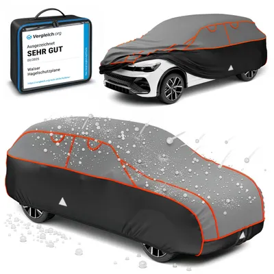 Produktbild von WALSER Hagelschutz Abdeckplane Auto, Autogarage Abdeckung, Abdeckplane Auto Perma Protect, Auto Hagelschutzplane, Abdeckung Auto 100% Polyester, Auto Abdeckung SUV L