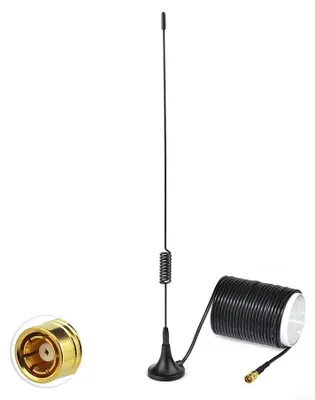 DAB Magnetfuß-Antenne mit SMB-Stecker und 5 m Kabel