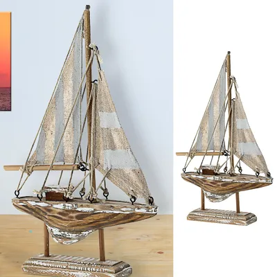 Produktbild von *V* Segelboot, natur/grau, S, ca.22cmH