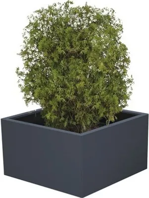 Produktbild von Pflanzkübel Palatino Clara Metall beschichtet 70 x 70 x 50 cm anthrazit