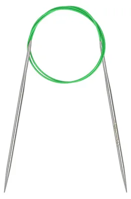 Image de Aiguilles à tricoter circulaires, 3,25 mm, 80 cm, en acier inoxydable avec câble flexible