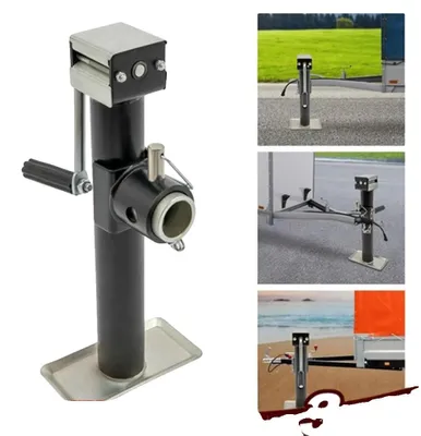 Imagen del producto de Remolque elevador, con una altura del eje de 25 cm, capacidad máxima de 1000 kg, funcionamiento manual, base de 19 x 9,5 cm y una altura total de 43,5 cm