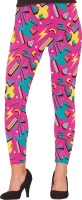 Immagine prodotto di 80S Carnevale Retro Leggings Rosa Modello Colorato Design Vintage Costume Accessori Festa Colori Neon Abbigliamento Divertente, Taglia: 38 - 40 (M) Colore: Rosa
