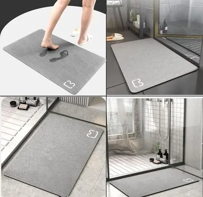 Image de Tapis de douche - Tapis de douche - Résistant - Cabine de douche, tapis de douche antidérapant pour salle de bain structurée - 60 x 90