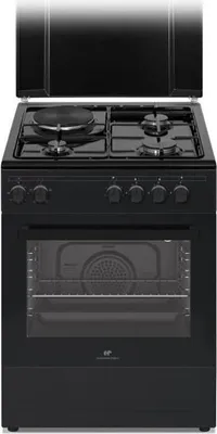 Image de Cuisinière Mixte CONTINENTAL EDISON CECM60FCB, 3 Gaz + 1 Electrique, 56L, 59.8x61x83 cm, Noir