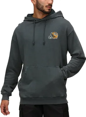 Produktbild von Green Bay Packers - NFL - Helmet Pocket Print Hoodie by Recovered, Washed Black, Size: XL