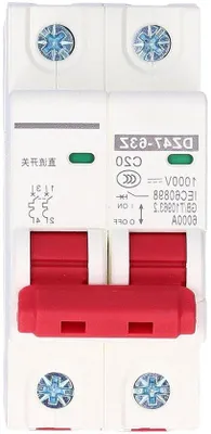 Image de Disjoncteur miniature photovoltaïque CA bipolaire pour système photovoltaïque solaire, 1000 V, 20 A