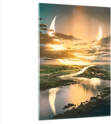 Produktbild von Bilder auf glas - Einteilig - natur natur - 80x120cm - Glasbilder - Wandbilder - Bilder - Kunstdruck - zum Aufhängen bereit - Wanddekoration aus Glas - Glas Bilder - Wandbild auf Glas - GPA80x120-4042