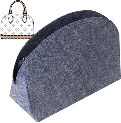 Image de Insert en daim pour sacs à main, 30 x 20 cm, gris
