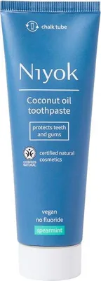 Produktbild von Niyok Zahncreme aus Bio-Kokosöl: Spearmint, 75 ml, Erwachsener, Paste, Minze