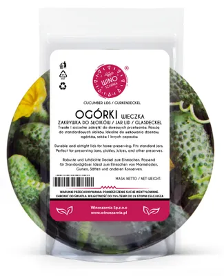 Zdjęcie produktu dla Zakrętki do słoików fi82 Ogórków| 6-zaczepowe | 50 sztuk twist-off Nakrętki wieczka