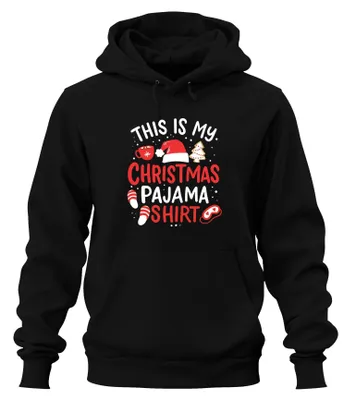 Obrázok produktu pre Toto je moja vianočná pyžamová košeľa Christmas M�tze - Christmas Xmas Christmas Uni mikina s kapucňou, čierna, XXL