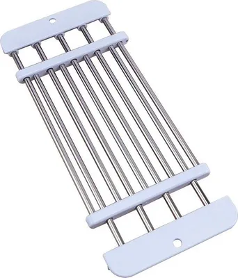 Immagine prodotto di Unyqoos®: Portaoggetti multifunzione regolabile in acciaio inossidabile per lavello – Organizzatore per lavello con porta strofinacci e portabistecche