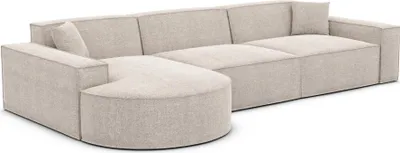 Produktbild von Strukturstoff L-Form Sofa Brevia Beige Links