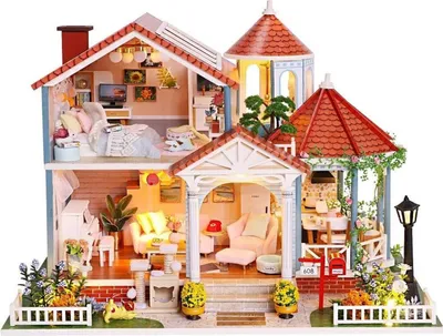 Produktbild von Kinder Miniaturhaus Haus aus farbiger Glasur