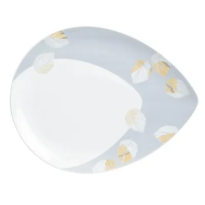 Productafbeelding van Półmise van Kahla, serie Dîner Leaf of Gold MG, model "tränen" (druppel), groot, middelgroot. Diameter: 32 cm
