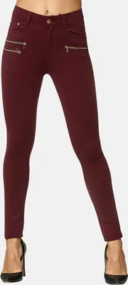 Produktbild von Elara Damen Stretch Hose Skinny Fit Jegging H86-5 Wine 36 (S)