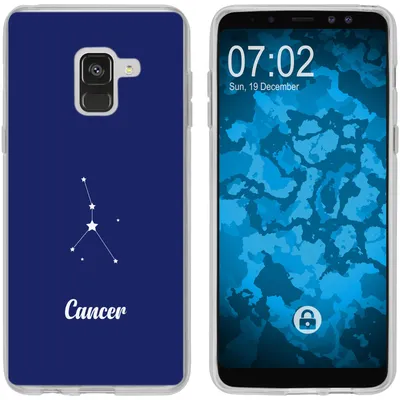 Produktbild von PhoneNatic Case kompatibel mit Samsung Galaxy A8 Plus (2018) Silikon-Hülle SternzeichenCancer M3