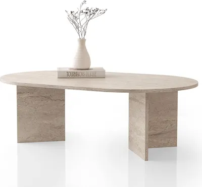 Produktbild von Skye Decor, Oscar - 9544, Couchtisch, Travertin, 100% MELAMINBESCHICHTETE SPANNPLATTE, 128 x 80 x 42 cm