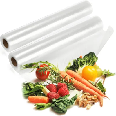Produktbild von com-four® 6 m Vakuumierfolie, 2 Profi-Vakuumierrollen (je 3 m)