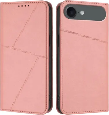 Produktbild von Mobigear Frosted Flip iPhone Air Hülle Klapphülle Geldbörse - Pink