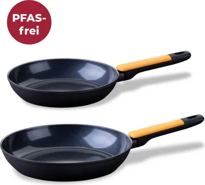 Produktbild von Fackelmann Bratpfannen Set Soft 2-teilig  Geschmiedetes Aluminium, Ø 24 cm & Ø 28 cm, backofenfest bis +150°C