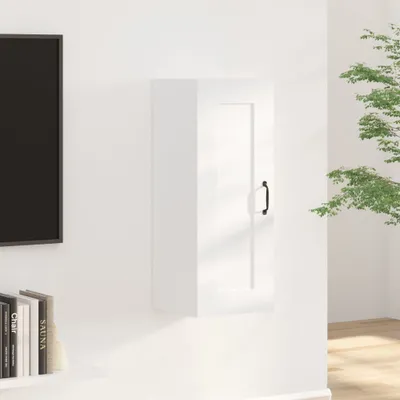 Immagine prodotto di The Living Store Armadio a muro bianco 35x34x90 cm materiale legno