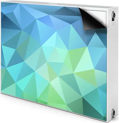 Produktbild von Magnet Radiator Magnet Mat Heizkörper Heizung Verkleidung Abdeckung 80x60 cm - Abstraktion, blau