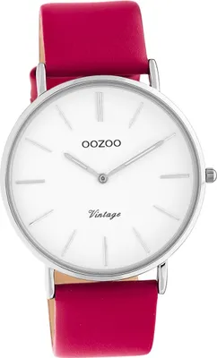 Produktbild von Oozoo Leder Damen Uhr C20212 Analog Quarzuhr Armband rosa Vintage Series D2UOC20212