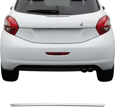 Image de Garniture de Hayon Coffre pour Peugeot 208 2012-2019 acier inox