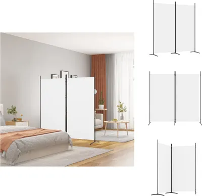 Obrázok produktu pre vidaXL 2-dielny paraván biely 175x180 cm látka - oddeľovač miestností