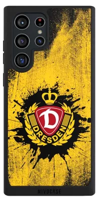 Produktbild von NIVOCASE Handyhülle für Samsung Galaxy S22 Ultra  Hülle NIVOpure Case Schwarz Fußball Offizielles Lizenzprodukt SG Dynamo Dresden